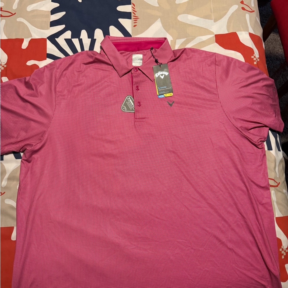 Callaway Men's Vibrant Pink Polo